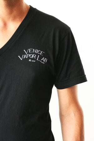 VVL Black V-Neck T-shirt with Graphic